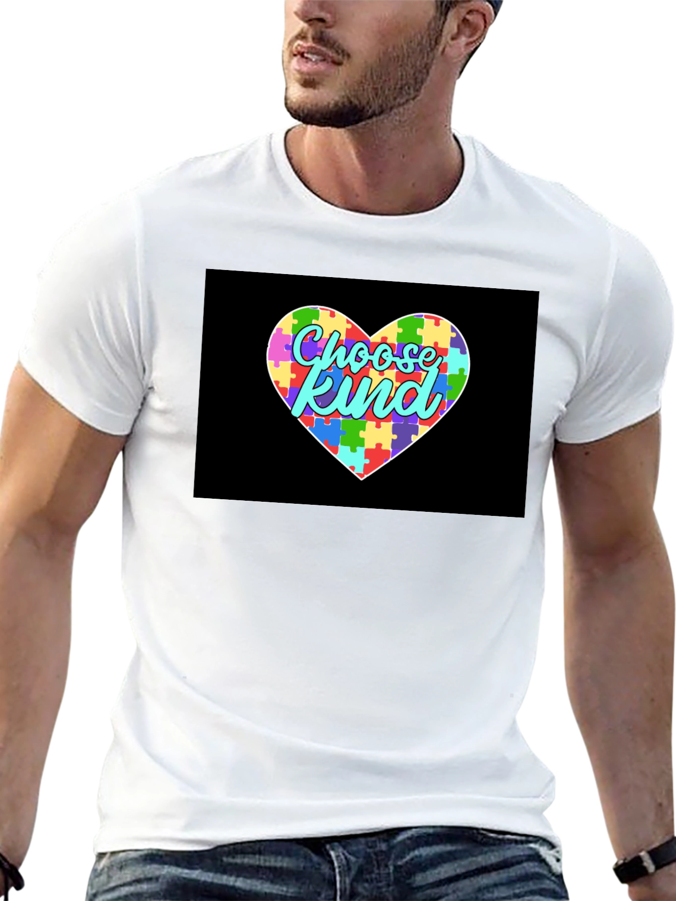 Choose Kind Autism Awareness Puzzle Heart T-Shirt