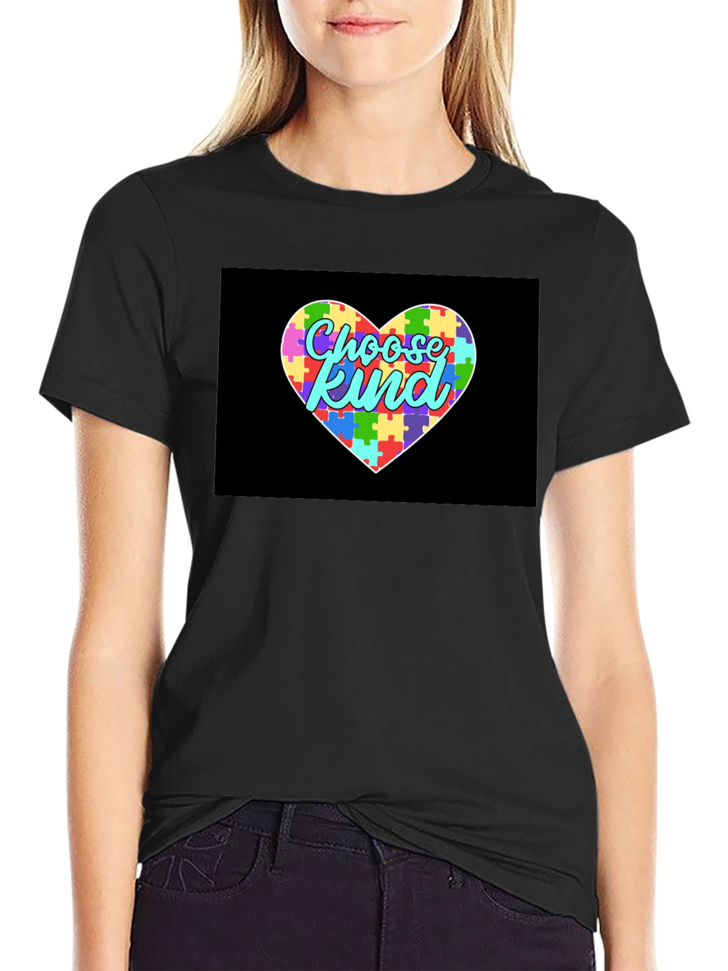Choose Kind Autism Awareness Puzzle Heart T-Shirt