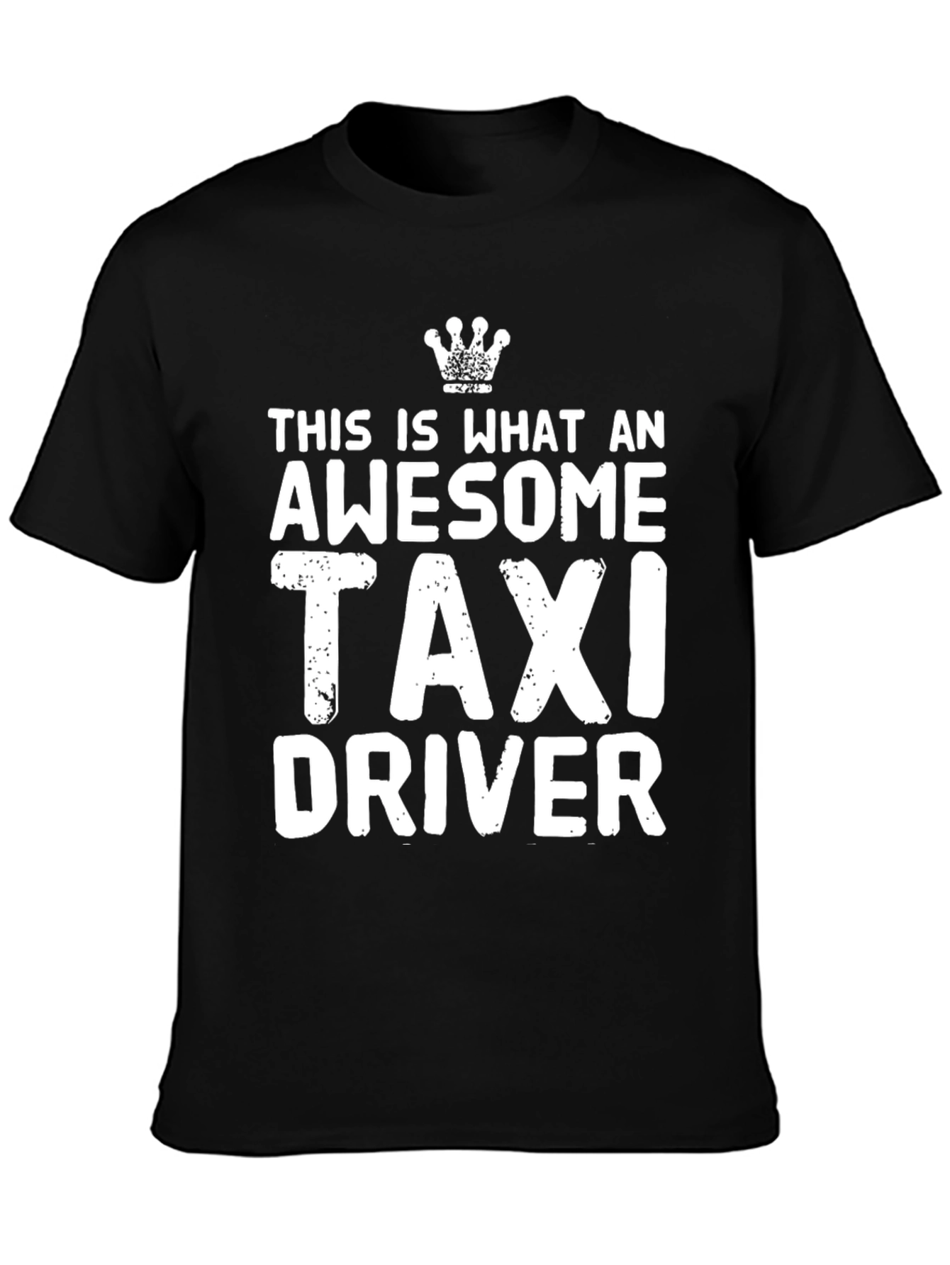 Awesome Taxi Driver T-Shirt - Black Crew Neck