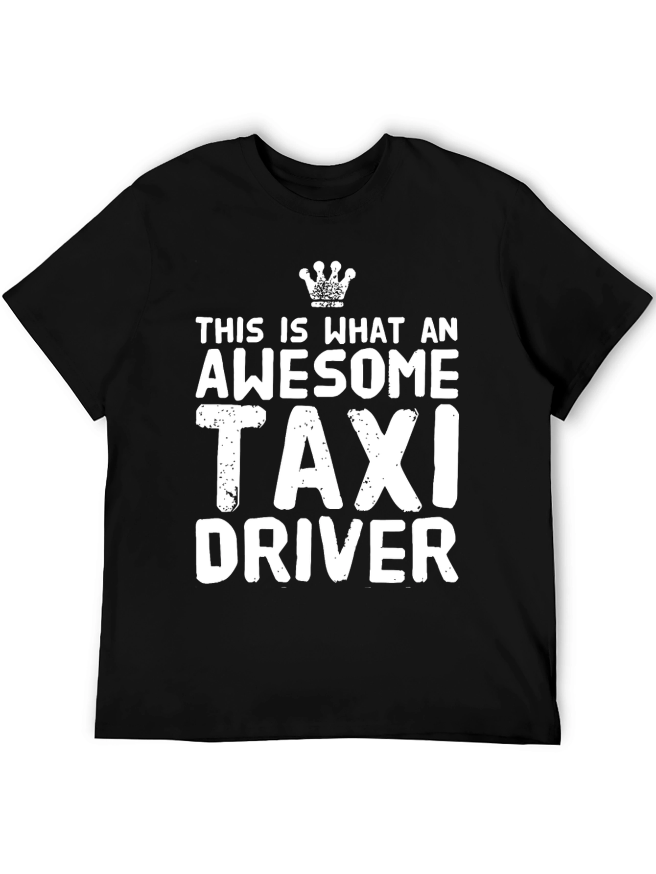 Awesome Taxi Driver T-Shirt - Black Crew Neck