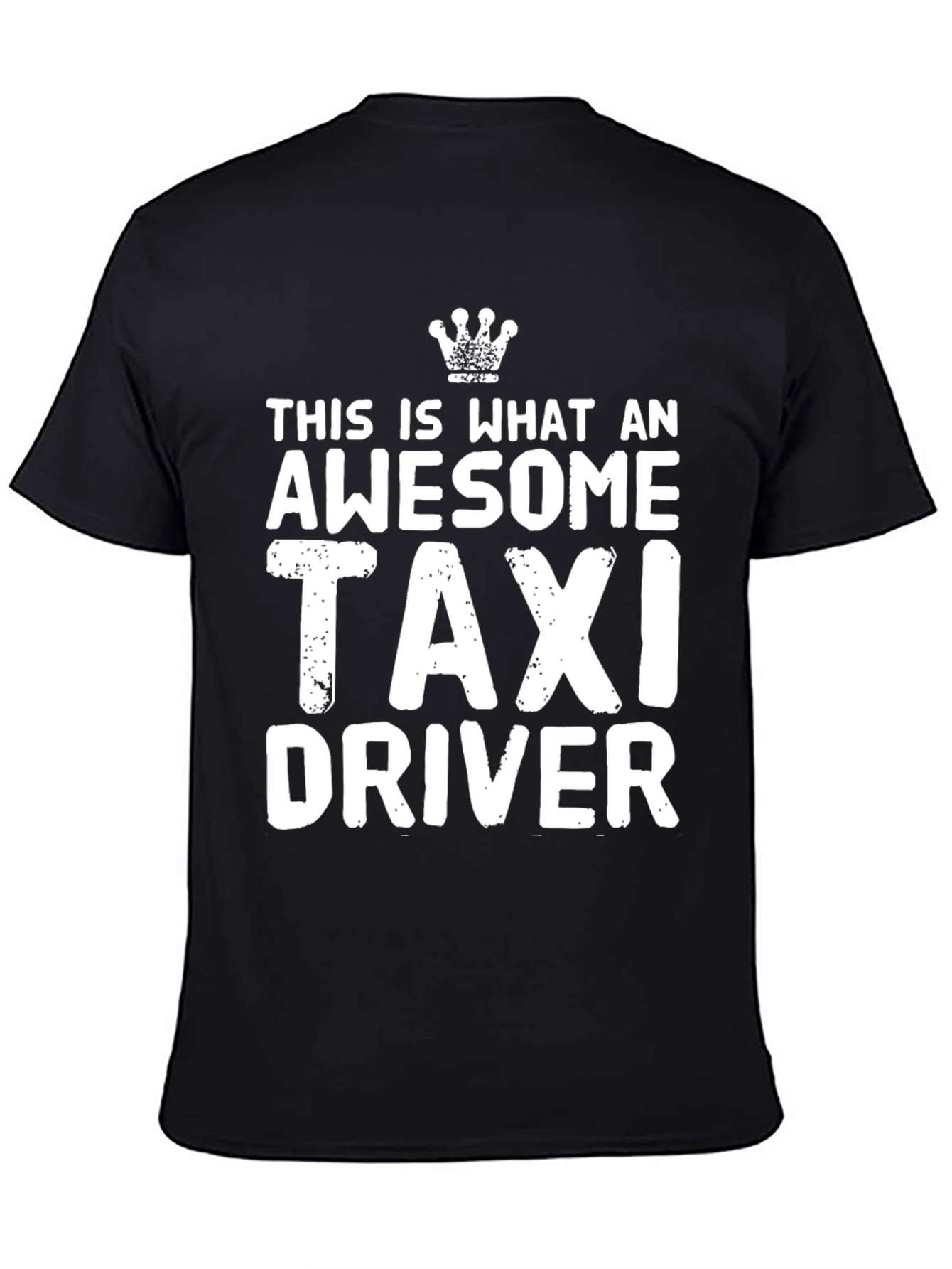 Awesome Taxi Driver T-Shirt - Black Crew Neck