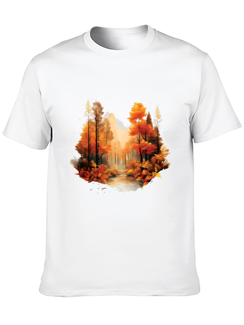 Autumn Forest Black Graphic T-Shirt