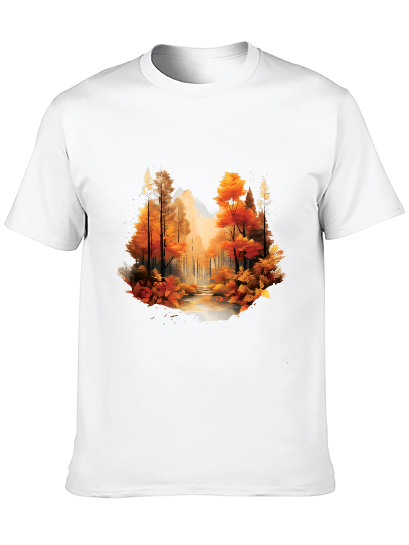 Autumn Forest Black Graphic T-Shirt