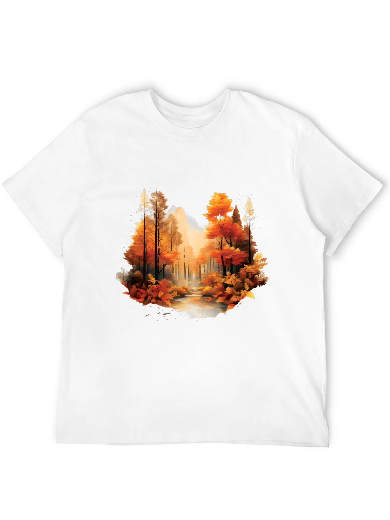 Autumn Forest Black Graphic T-Shirt