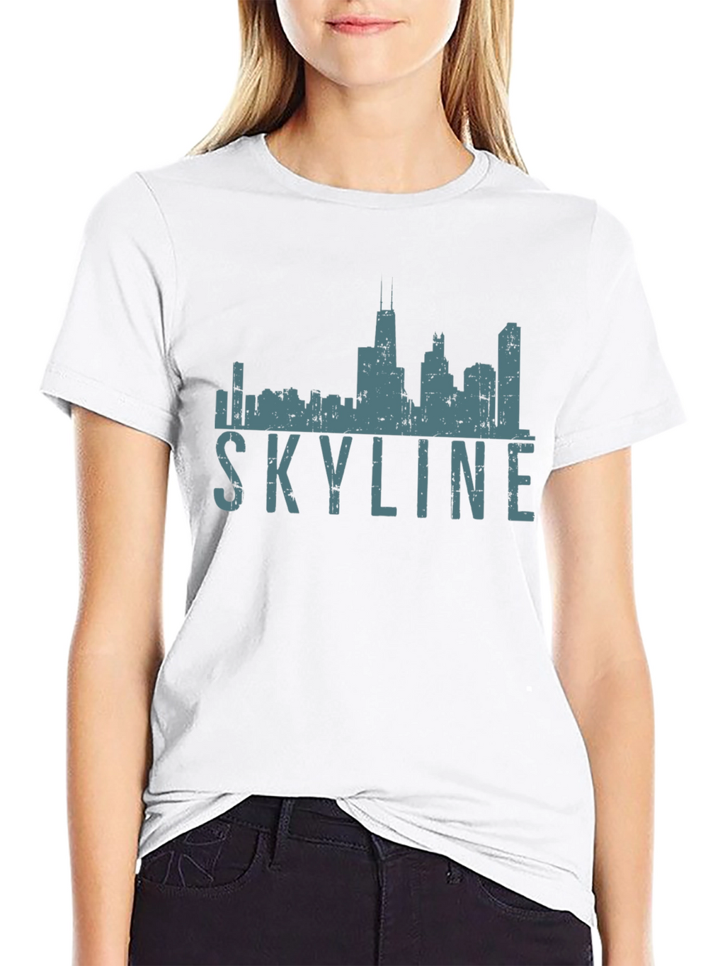 Chicago Skyline Graphic Tee - Black