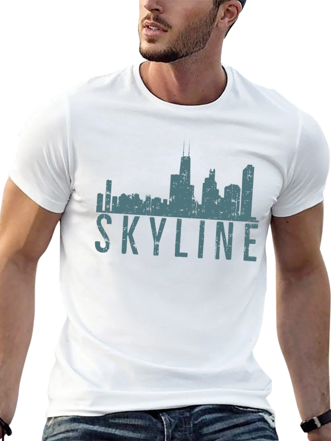 Chicago Skyline Graphic Tee - Black