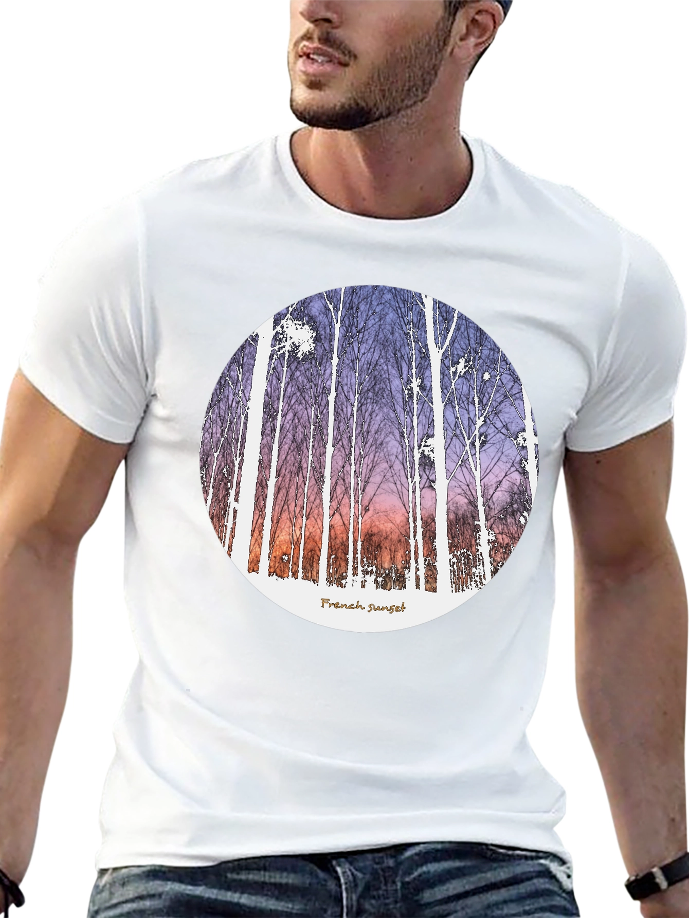 French Sunset Graphic T-Shirt