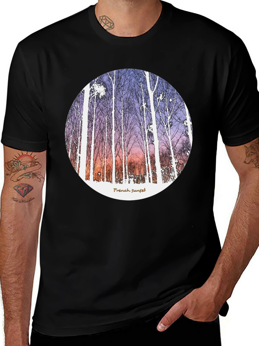 French Sunset Graphic T-Shirt