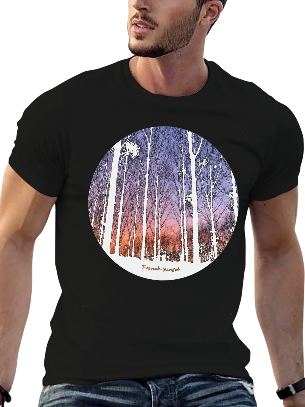 French Sunset Graphic T-Shirt