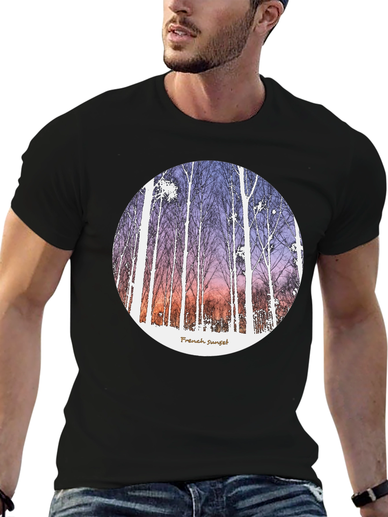 French Sunset Graphic T-Shirt