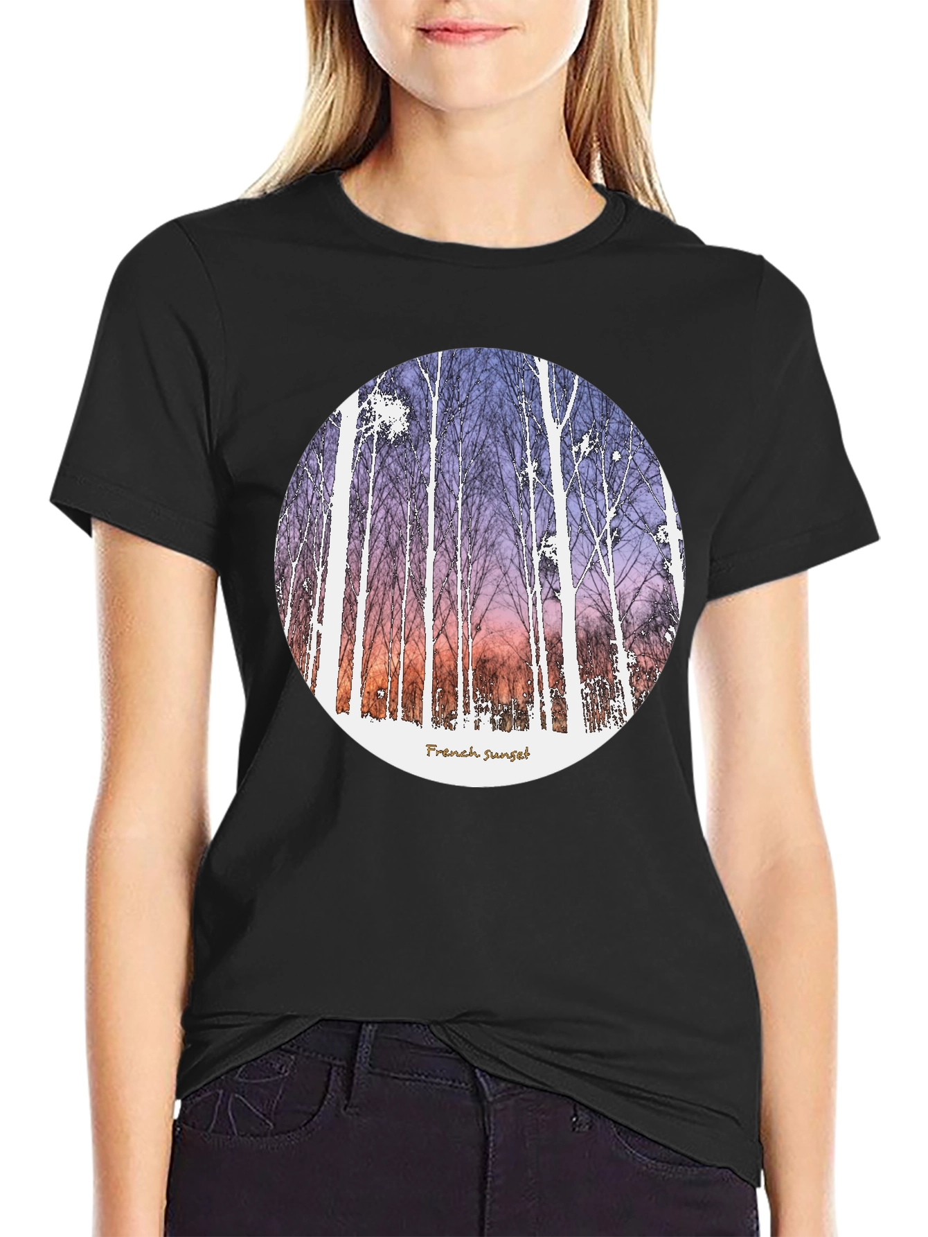 French Sunset Graphic T-Shirt