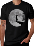 Silhouette Rabbit Moon Graphic Tee - Menswear