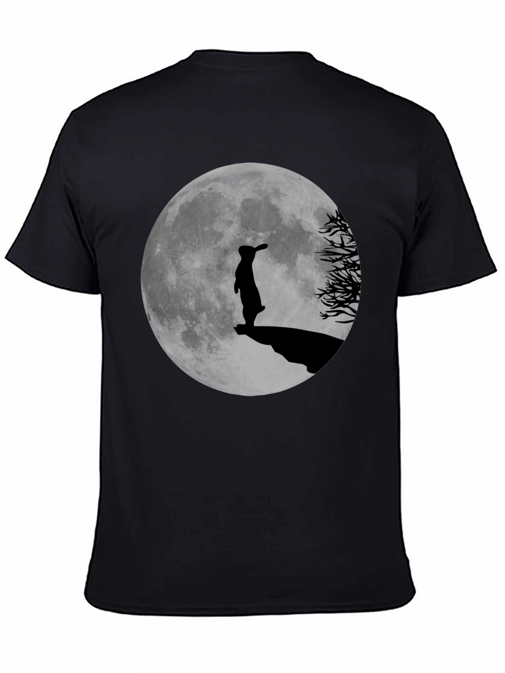 Silhouette Rabbit Moon Graphic Tee - Menswear