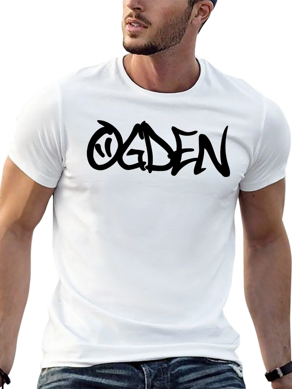 OGDEN Black Graphic Tee - Soft Cotton Blend