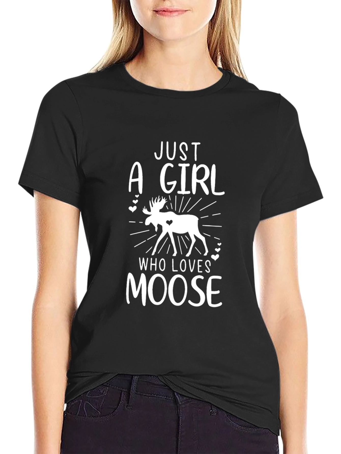 Just a Girl Who Loves Moose T-Shirt