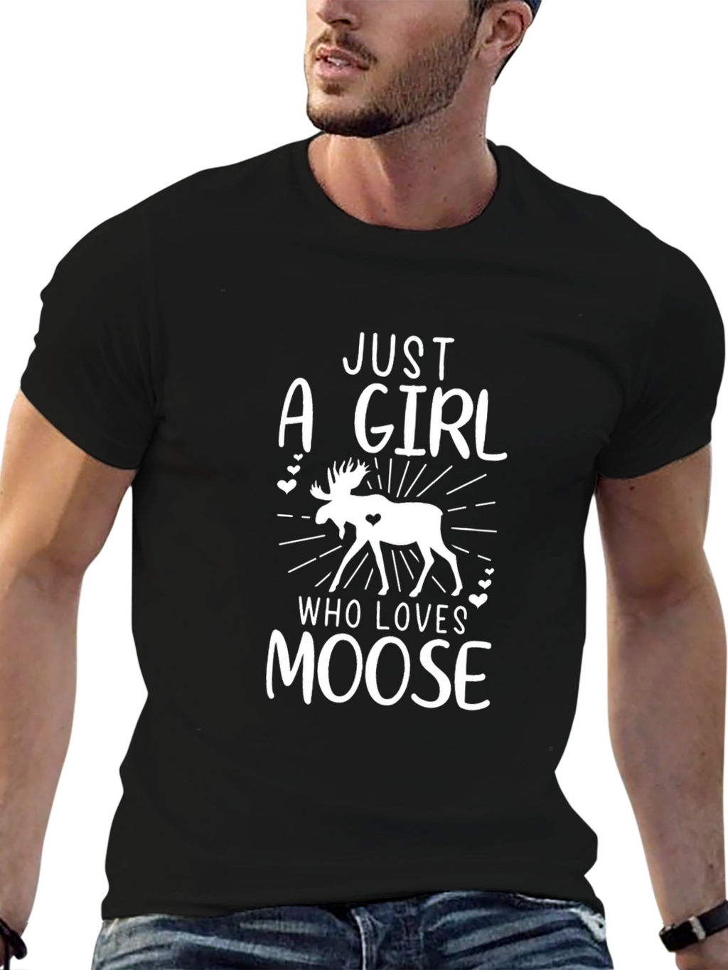 Just a Girl Who Loves Moose T-Shirt