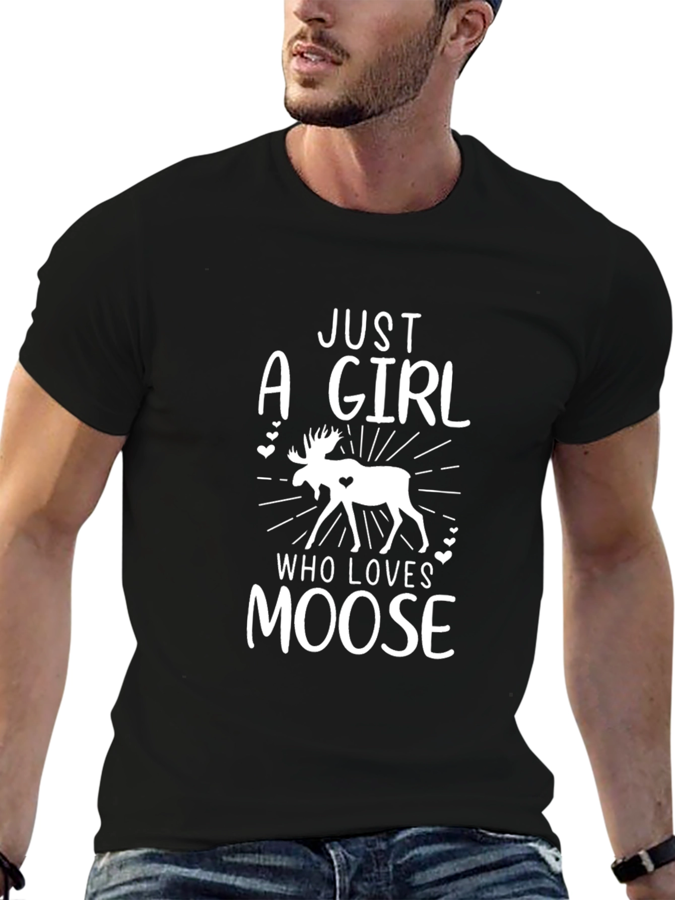 Just a Girl Who Loves Moose T-Shirt