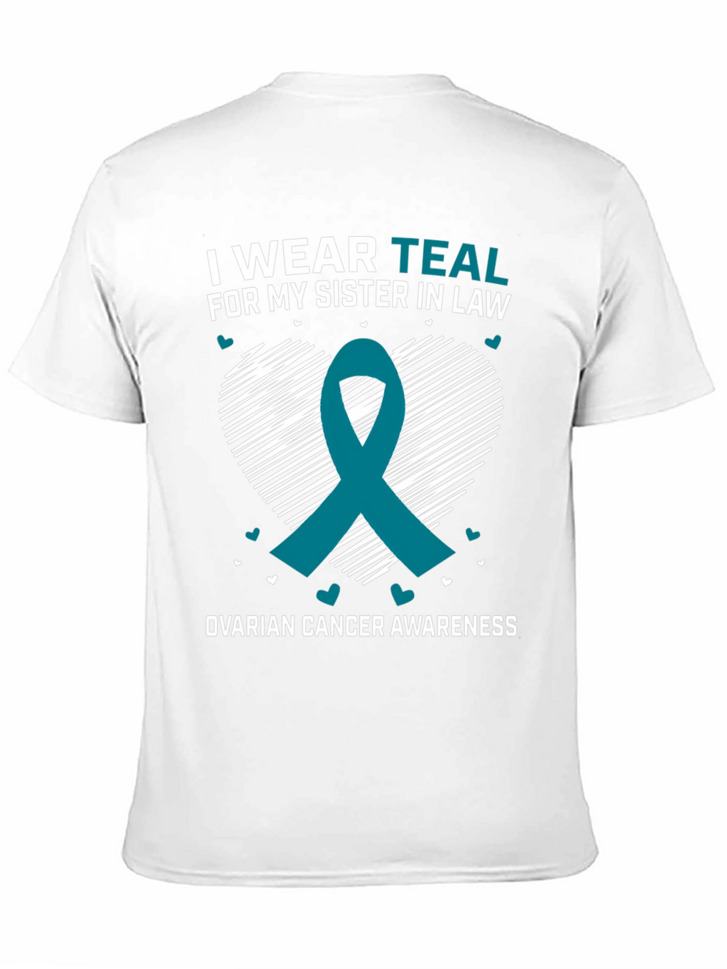 Teal Ribbon Ovarian Cancer Awareness T-Shirt