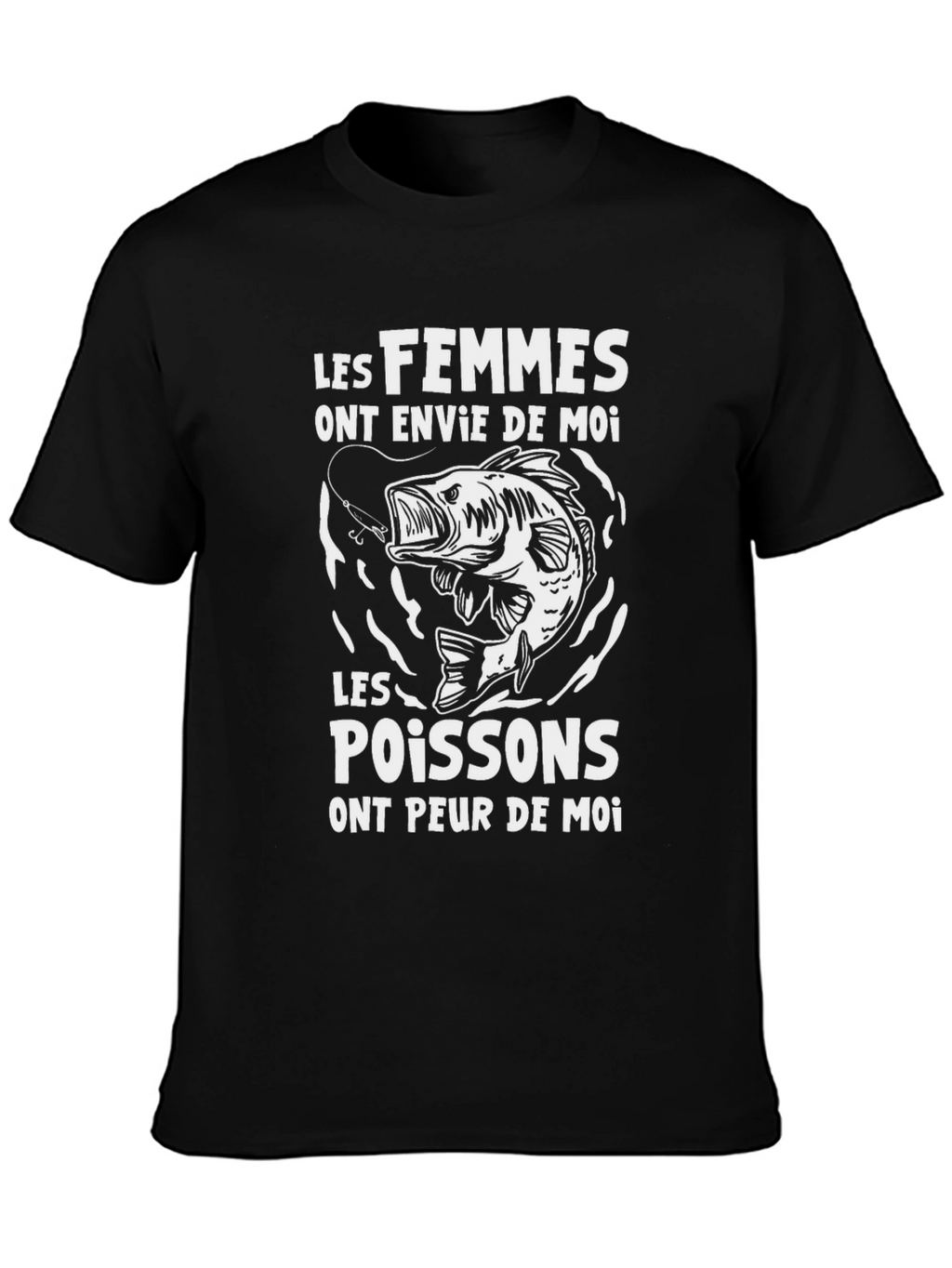 Fishing Humor Graphic Tee: Les Femmes Les Poissons