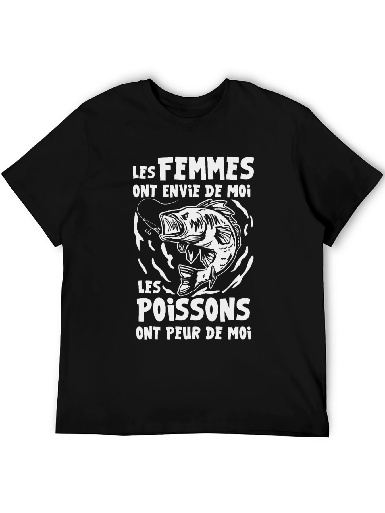Fishing Humor Graphic Tee: Les Femmes Les Poissons
