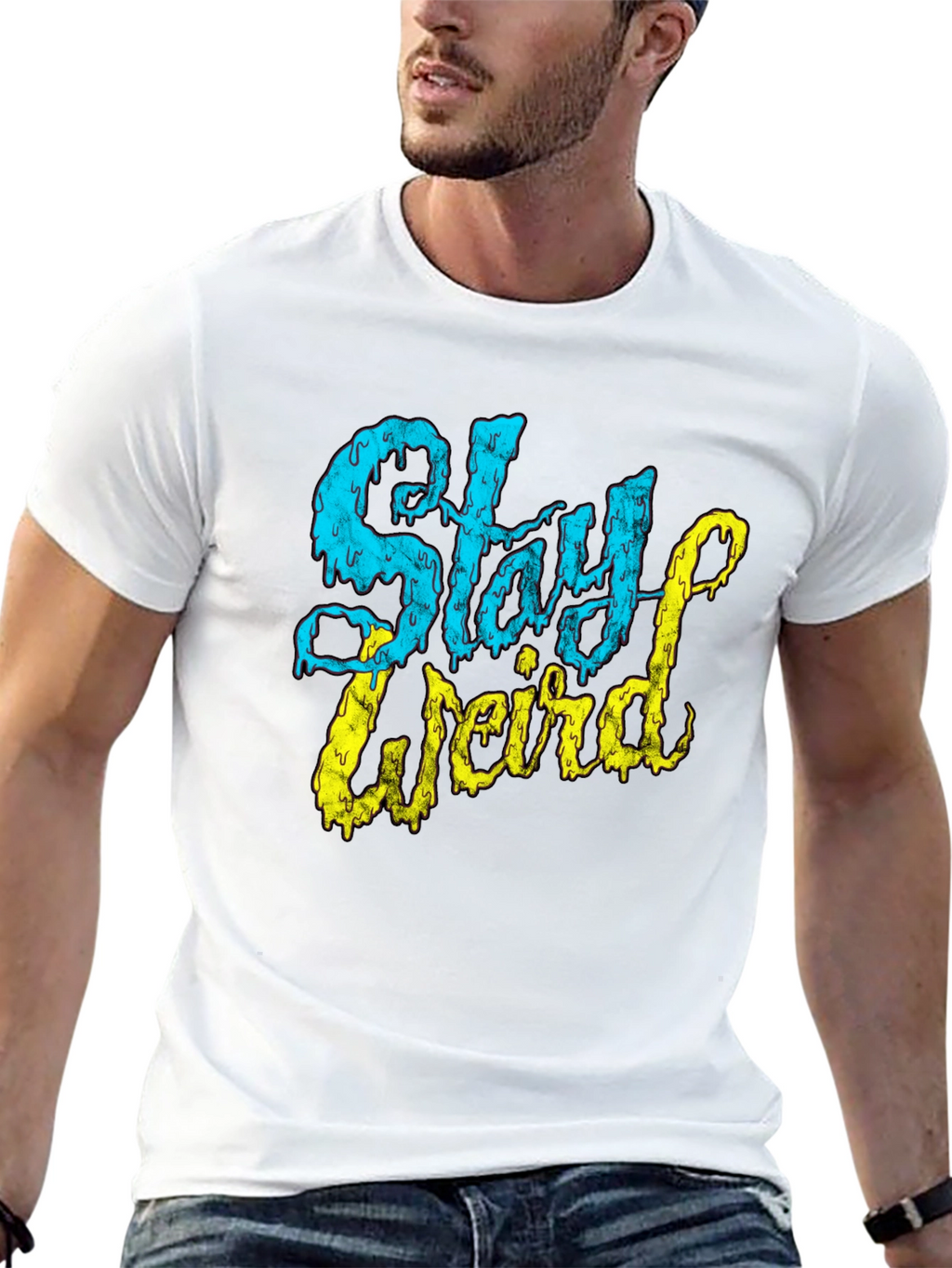 Stay Weird Graphic T-Shirt - Black Tee