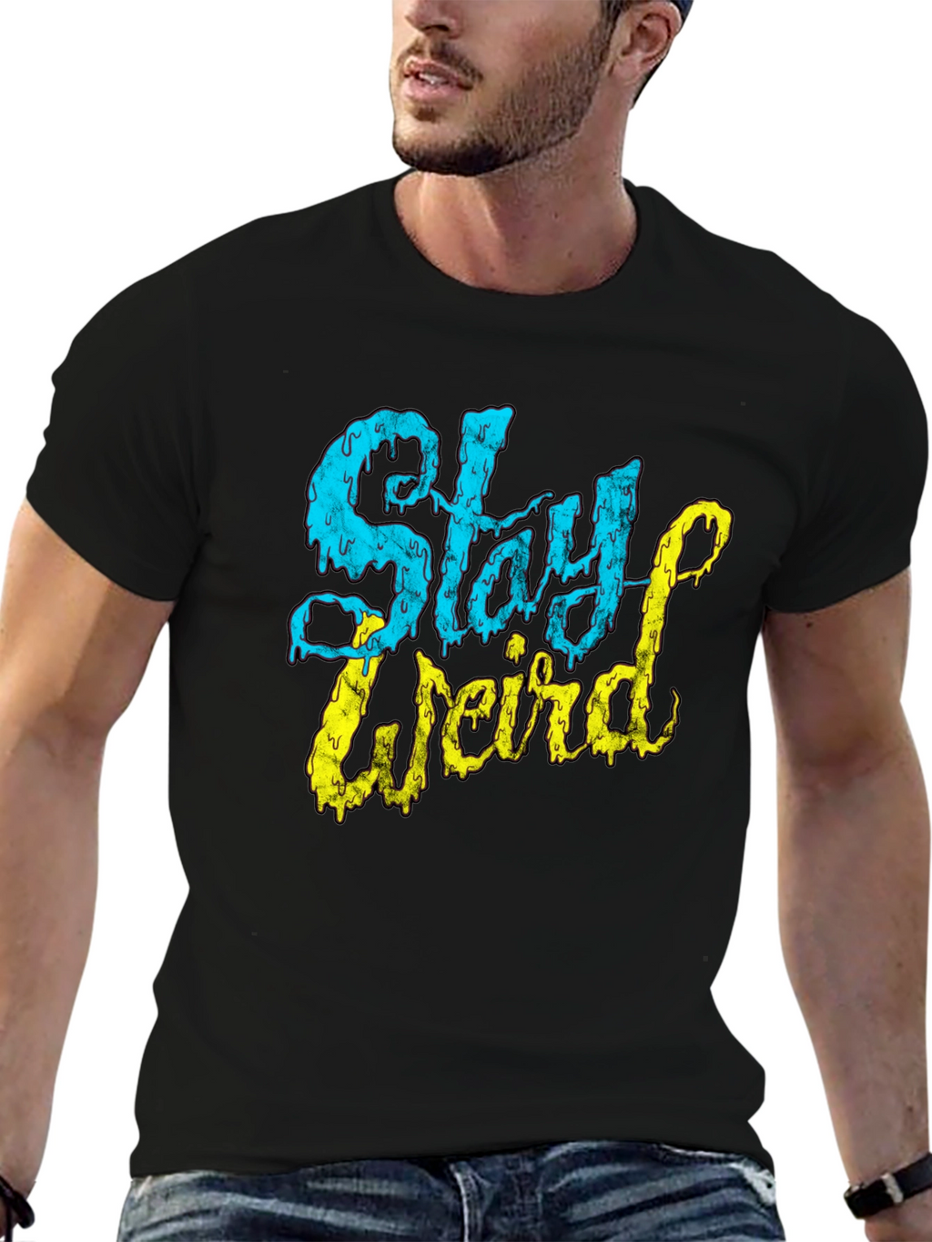 Stay Weird Graphic T-Shirt - Black Tee