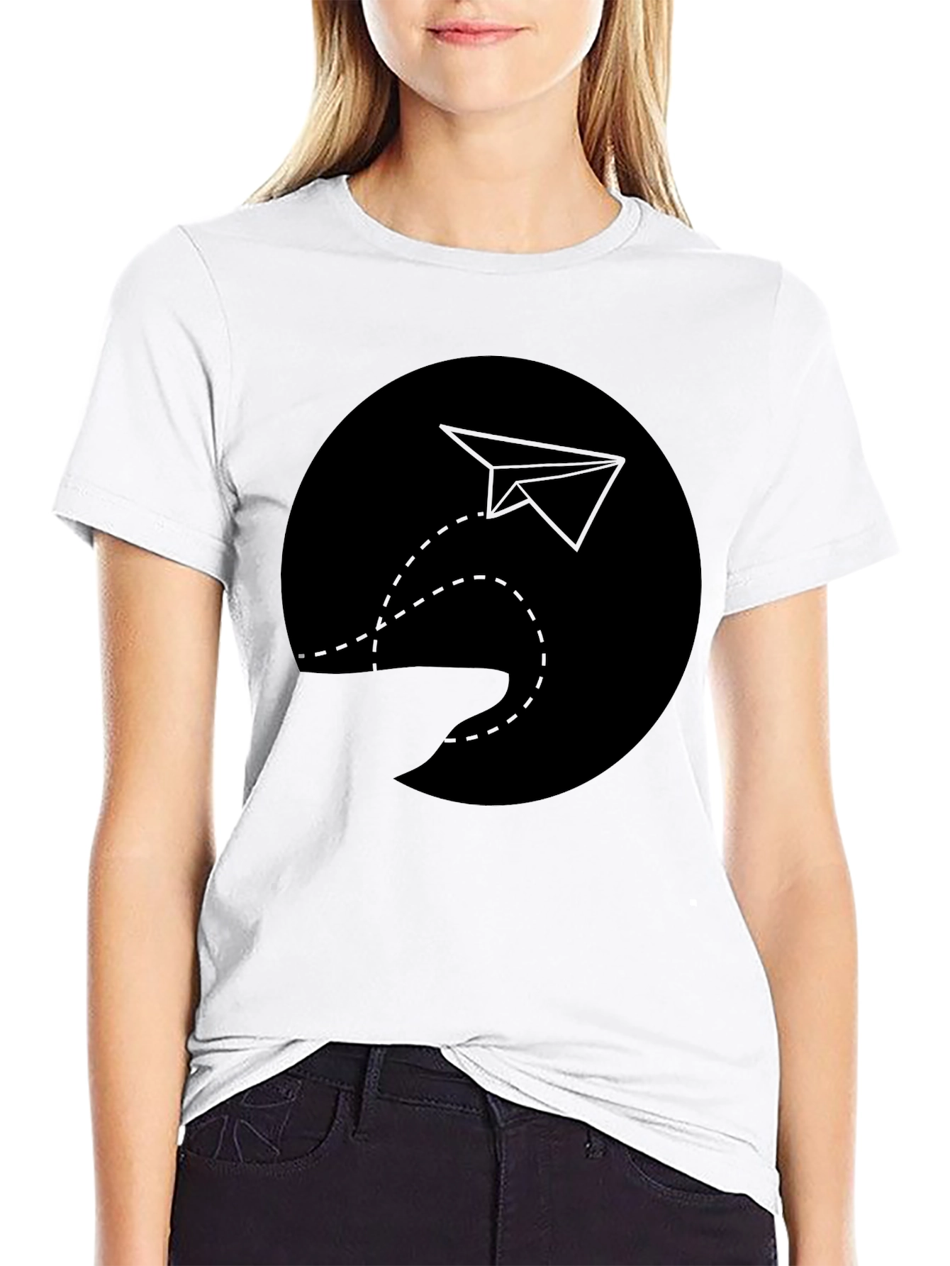 Paper Plane Graphic Tee - Soft Cotton Comfort