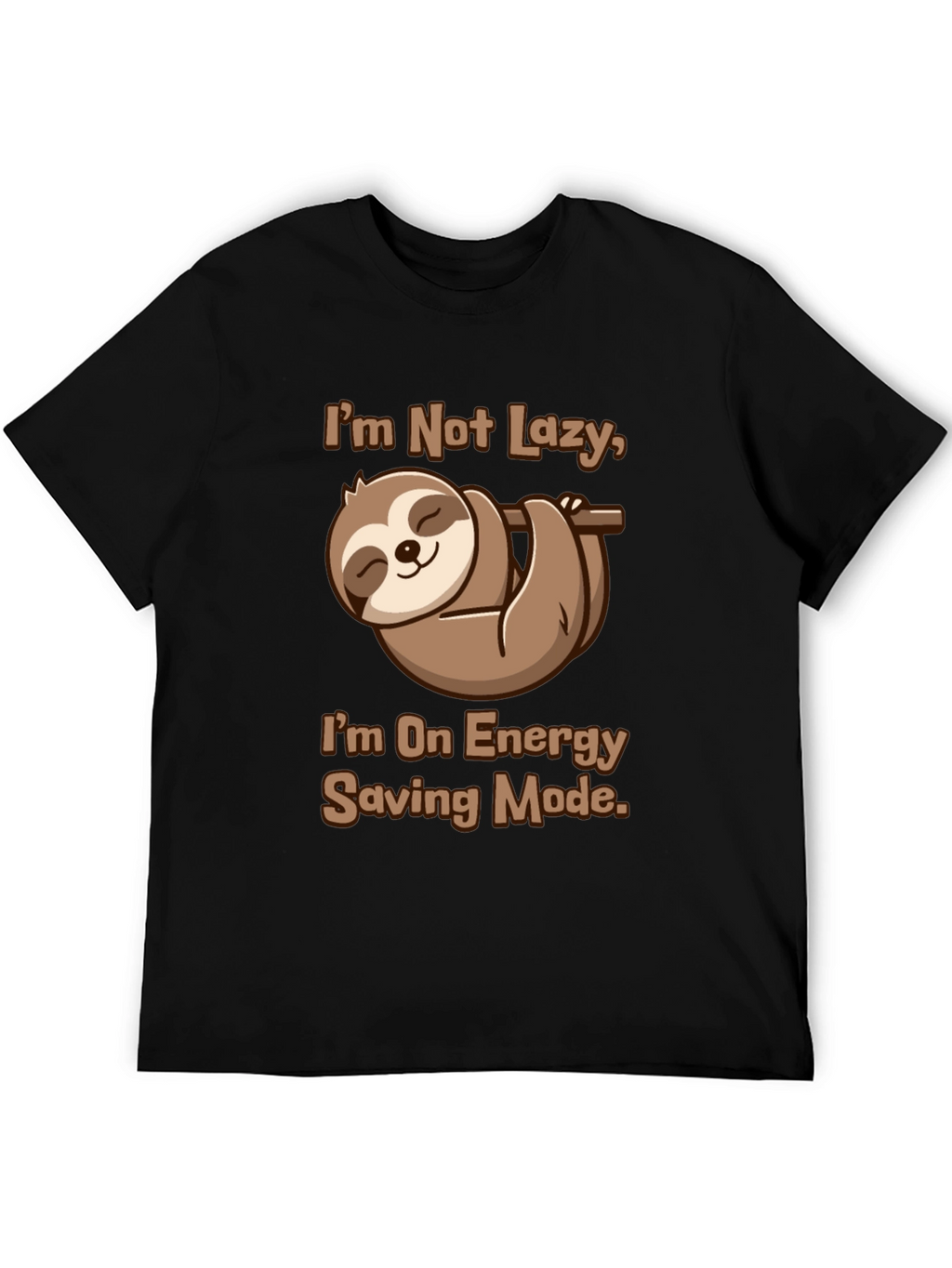 Funny Sloth Energy Saving Mode Graphic Tee