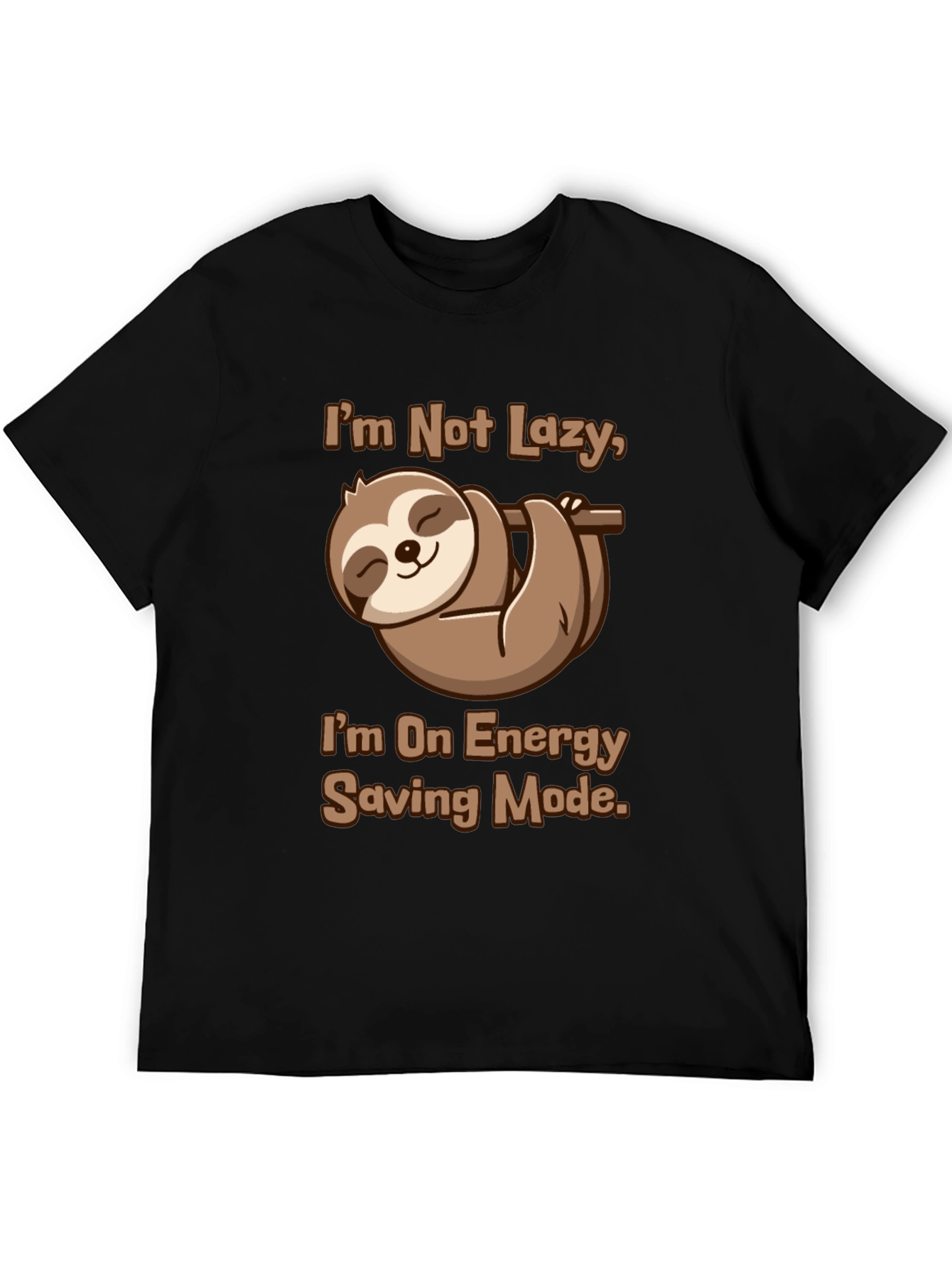 Funny Sloth Energy Saving Mode Graphic Tee
