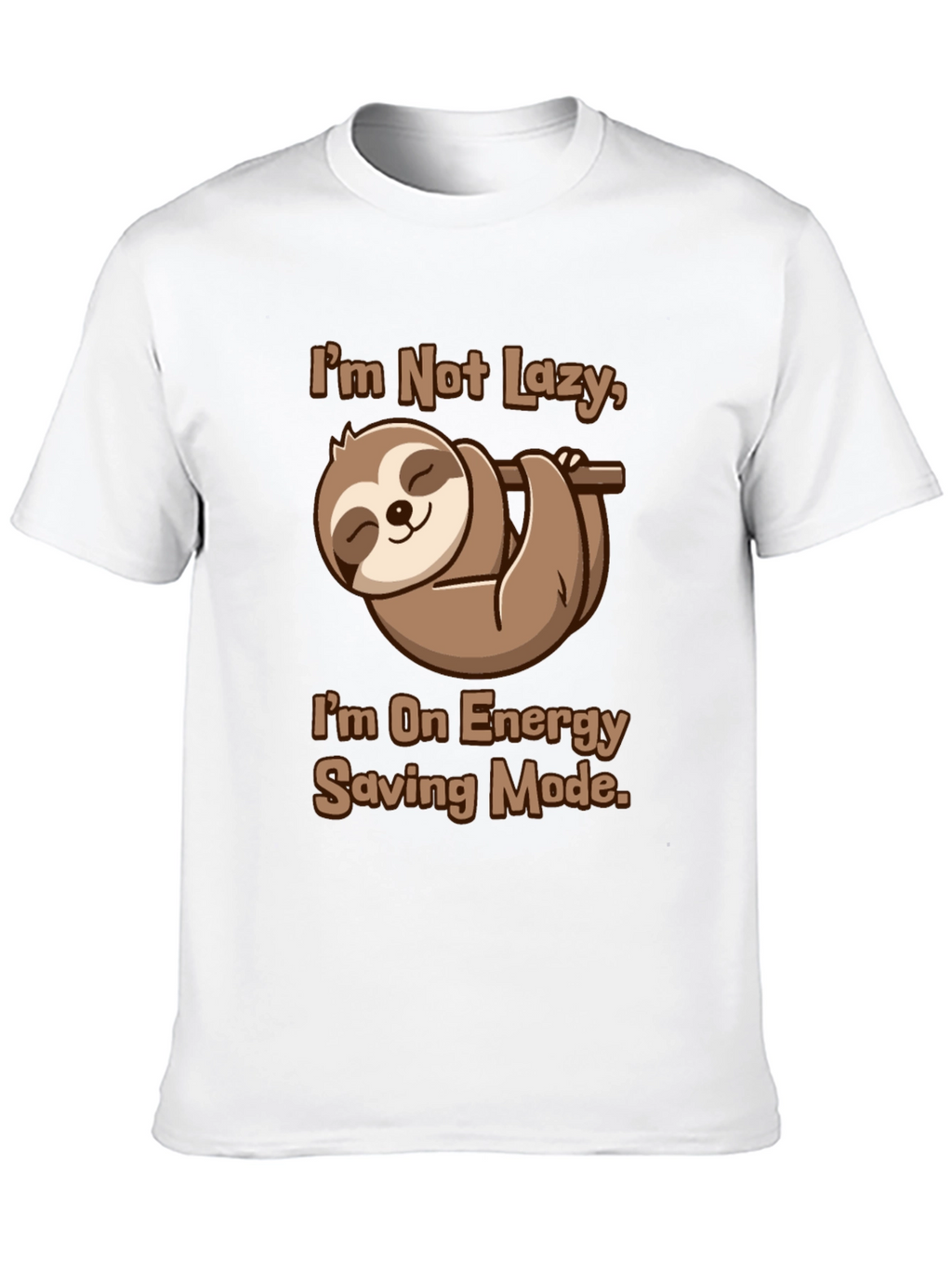 Funny Sloth Energy Saving Mode Graphic Tee