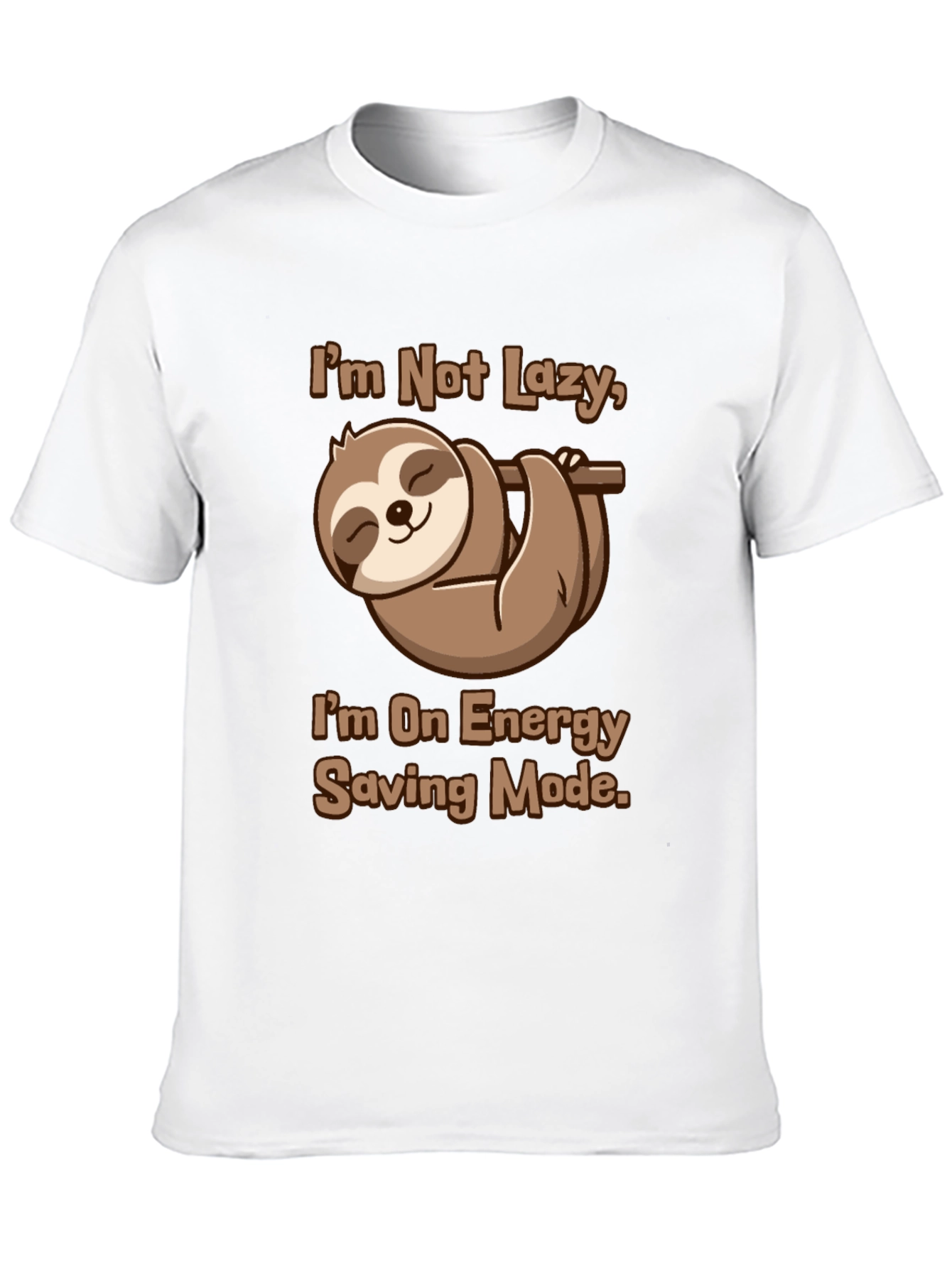 Funny Sloth Energy Saving Mode Graphic Tee