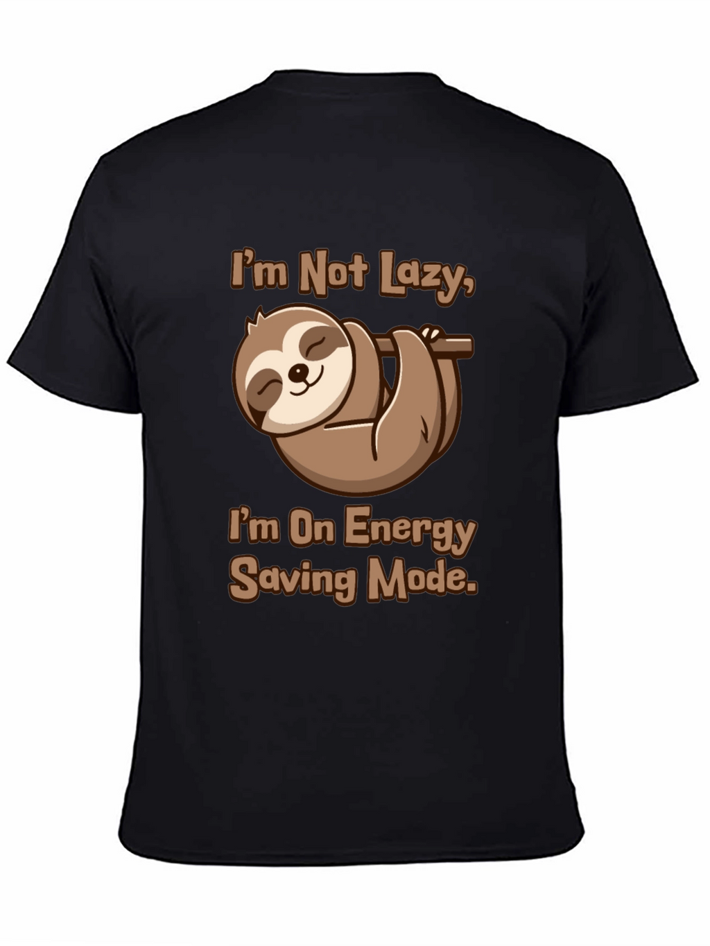 Funny Sloth Energy Saving Mode Graphic Tee