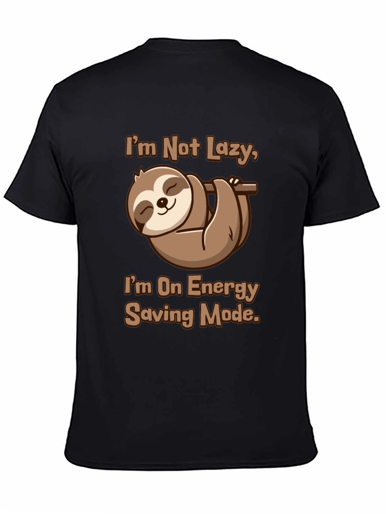 Funny Sloth Energy Saving Mode Graphic Tee