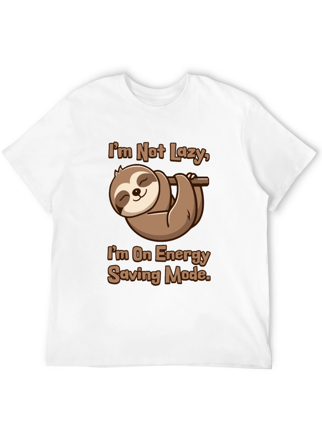 Funny Sloth Energy Saving Mode Graphic Tee