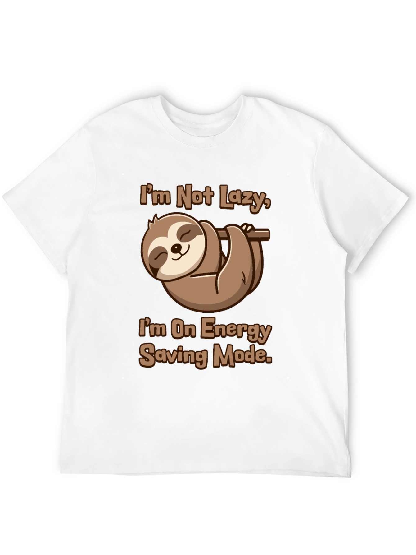 Funny Sloth Energy Saving Mode Graphic Tee