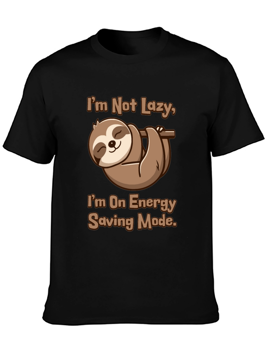 Funny Sloth Energy Saving Mode Graphic Tee