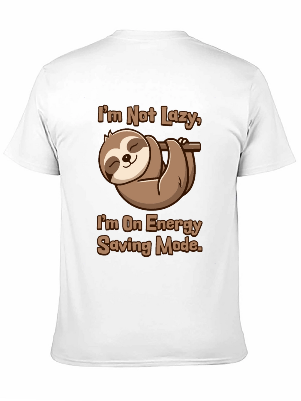 Funny Sloth Energy Saving Mode Graphic Tee