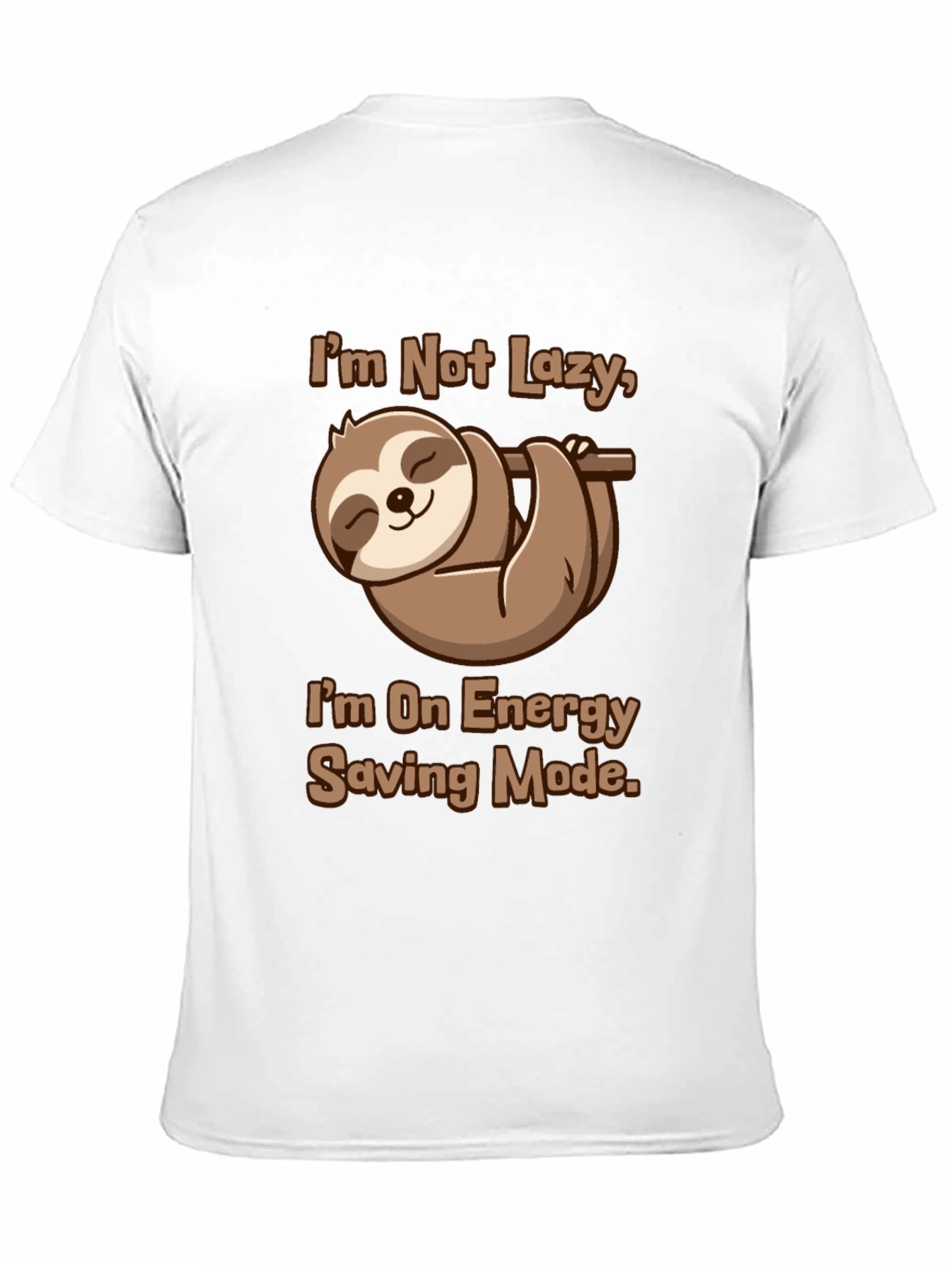 Funny Sloth Energy Saving Mode Graphic Tee