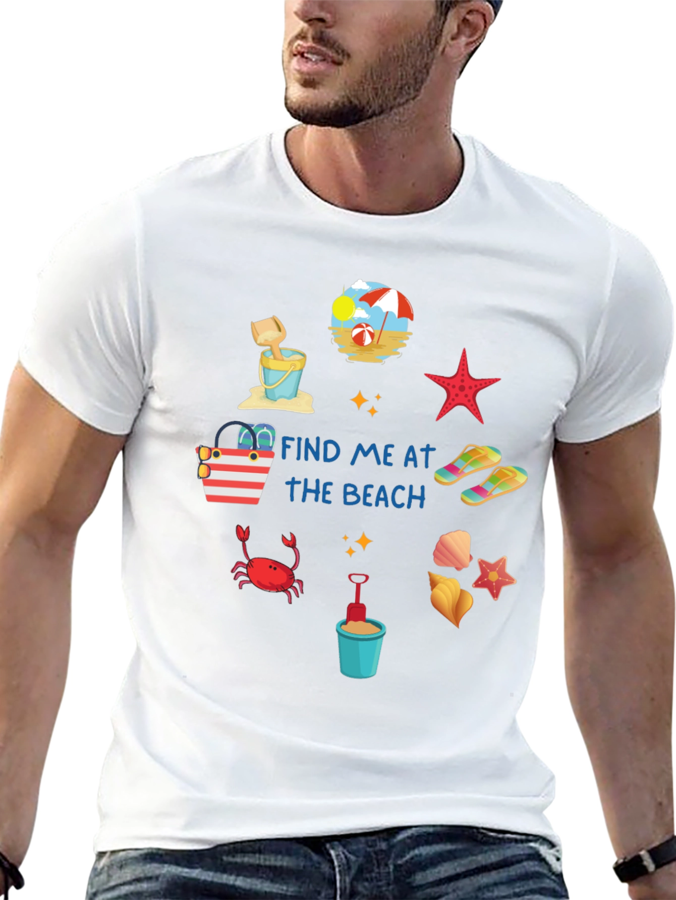 Find Me at the Beach Graphic T-Shirt