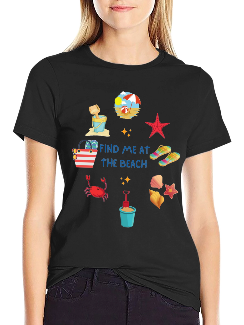 Find Me at the Beach Graphic T-Shirt
