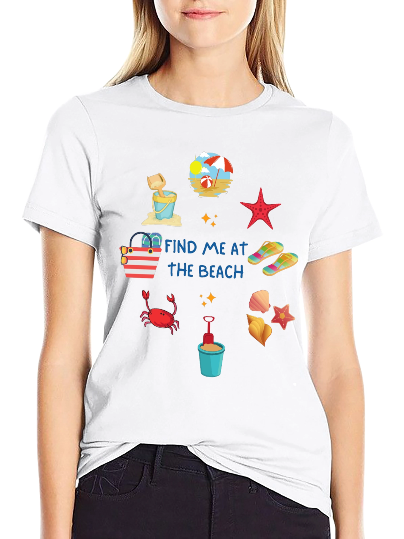Find Me at the Beach Graphic T-Shirt