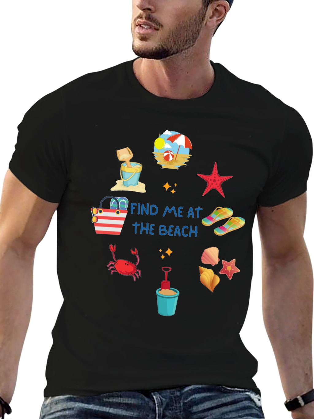 Find Me at the Beach Graphic T-Shirt