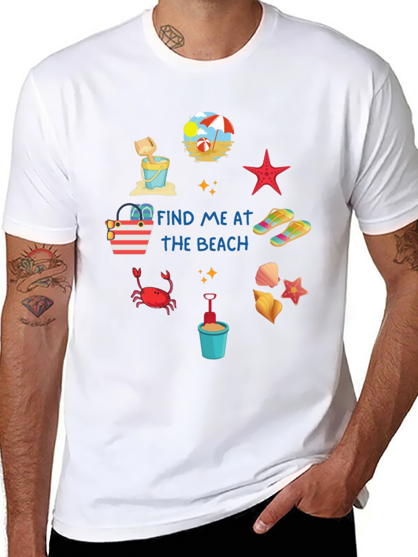 Find Me at the Beach Graphic T-Shirt