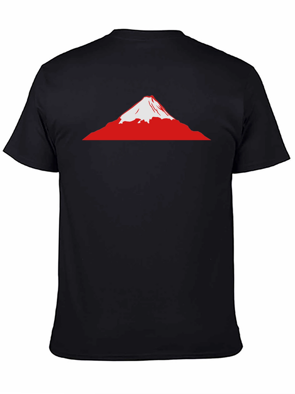 Mount Fuji Graphic Tee - Black Cotton T-Shirt
