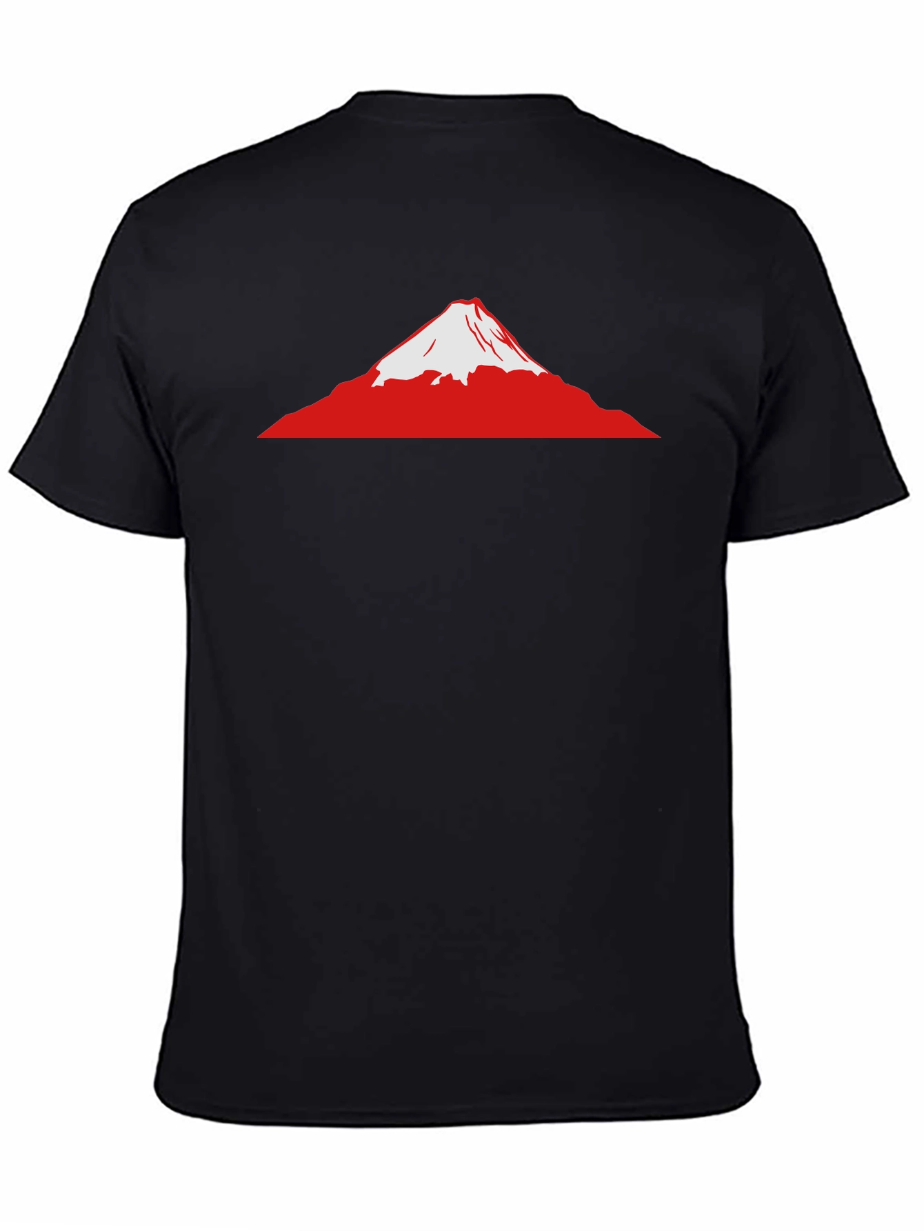 Mount Fuji Graphic Tee - Black Cotton T-Shirt