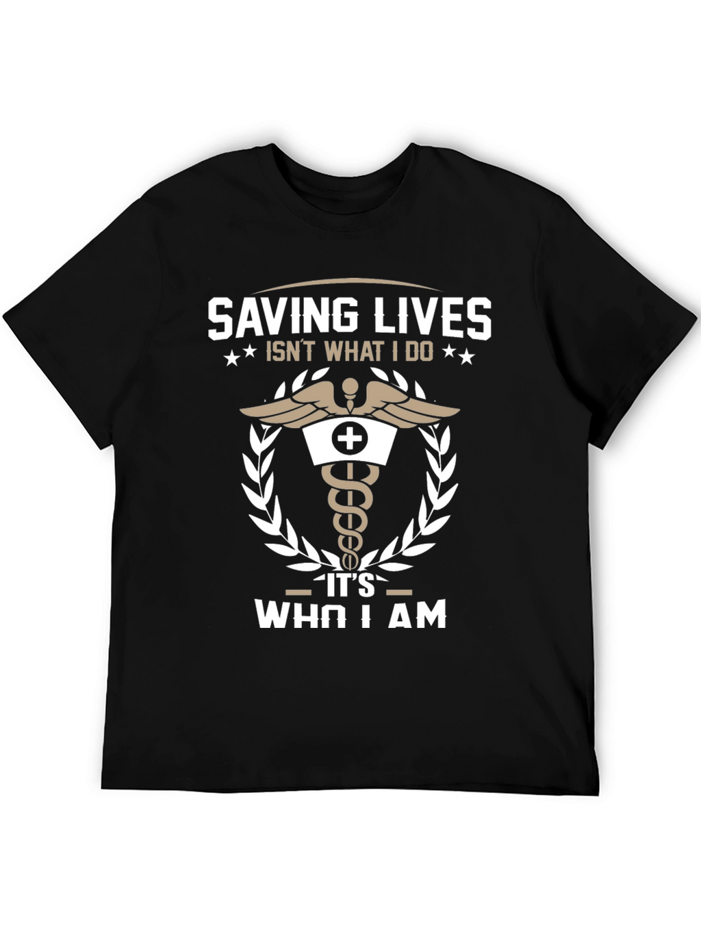 Saving Lives T-Shirt - Medical Caduceus Design