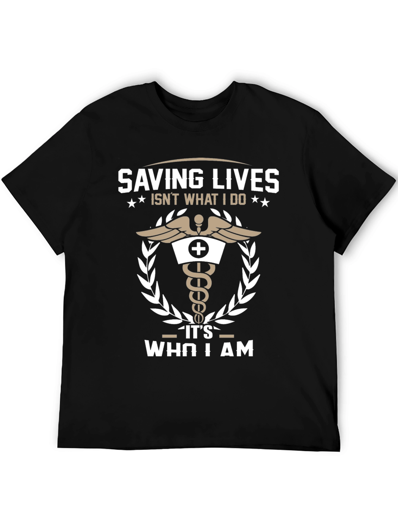 Saving Lives T-Shirt - Medical Caduceus Design