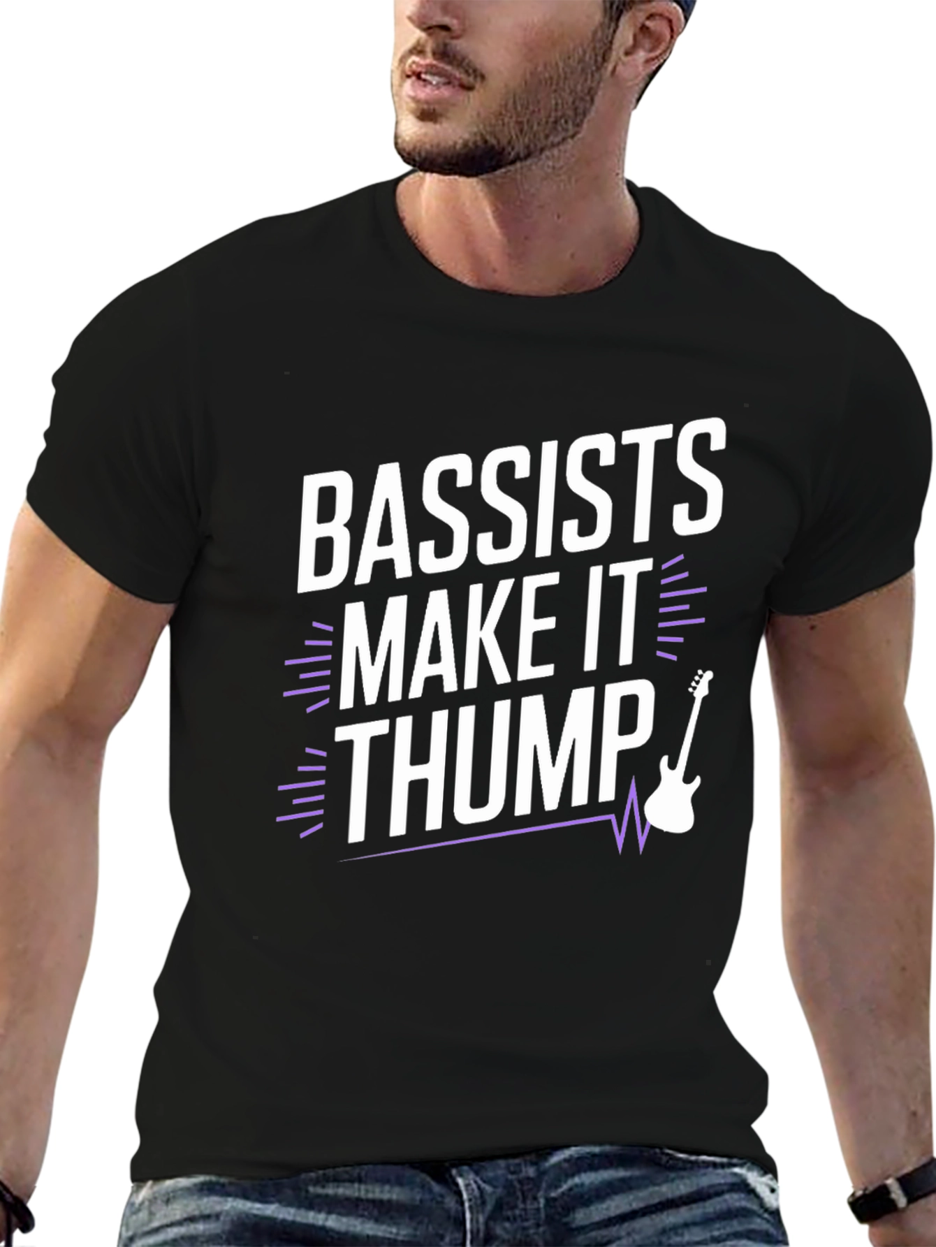 Bassists Make It Thump Graphic Tee - Black