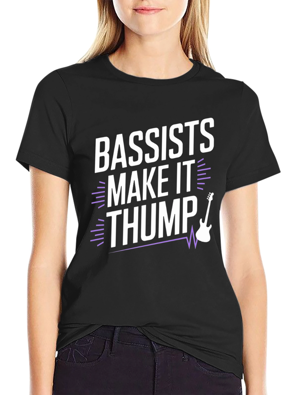 Bassists Make It Thump Graphic Tee - Black