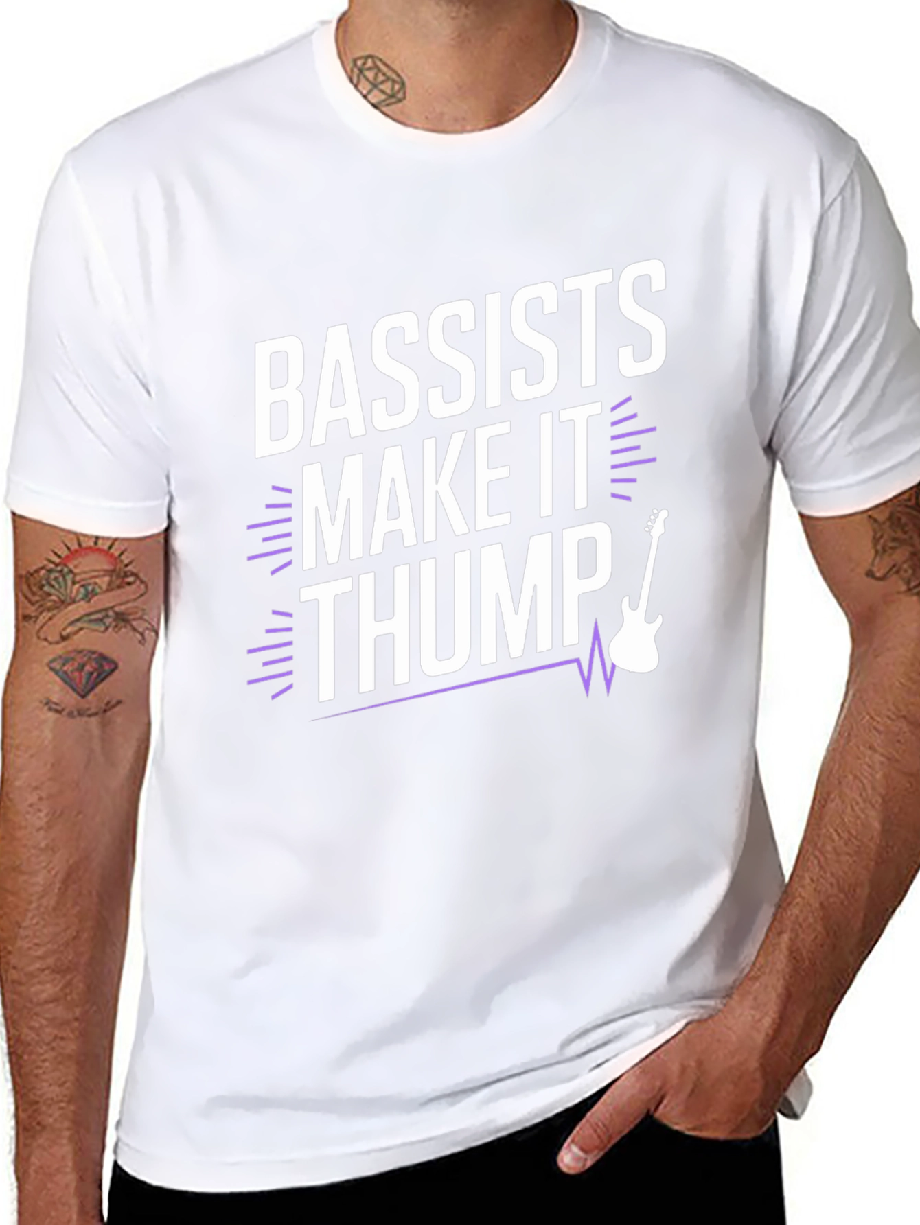 Bassists Make It Thump Graphic Tee - Black